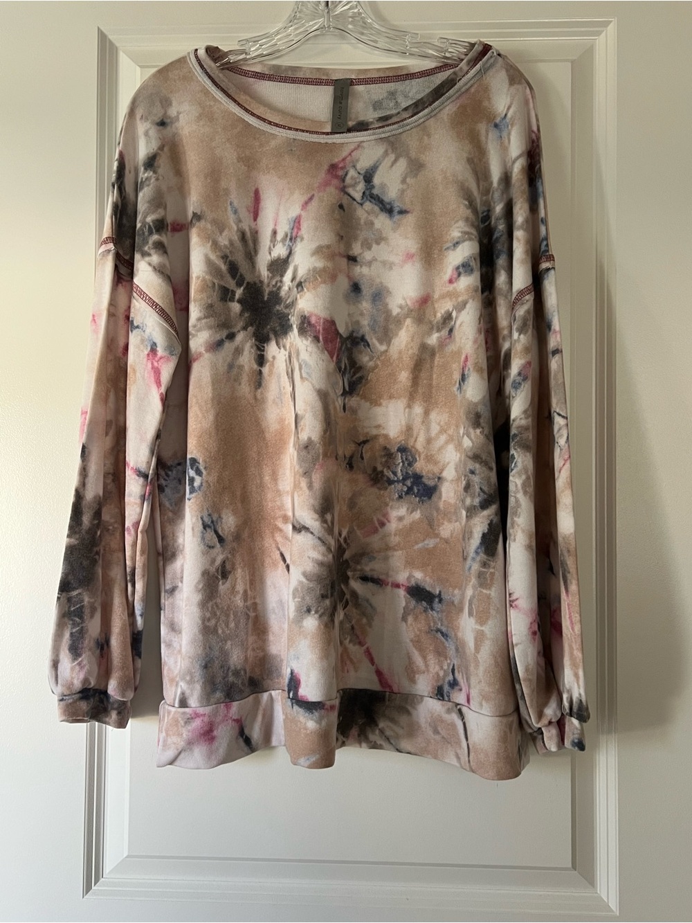 Honeyme Curvy Multi Tie-Dye Pullover Sweatshirt - Women